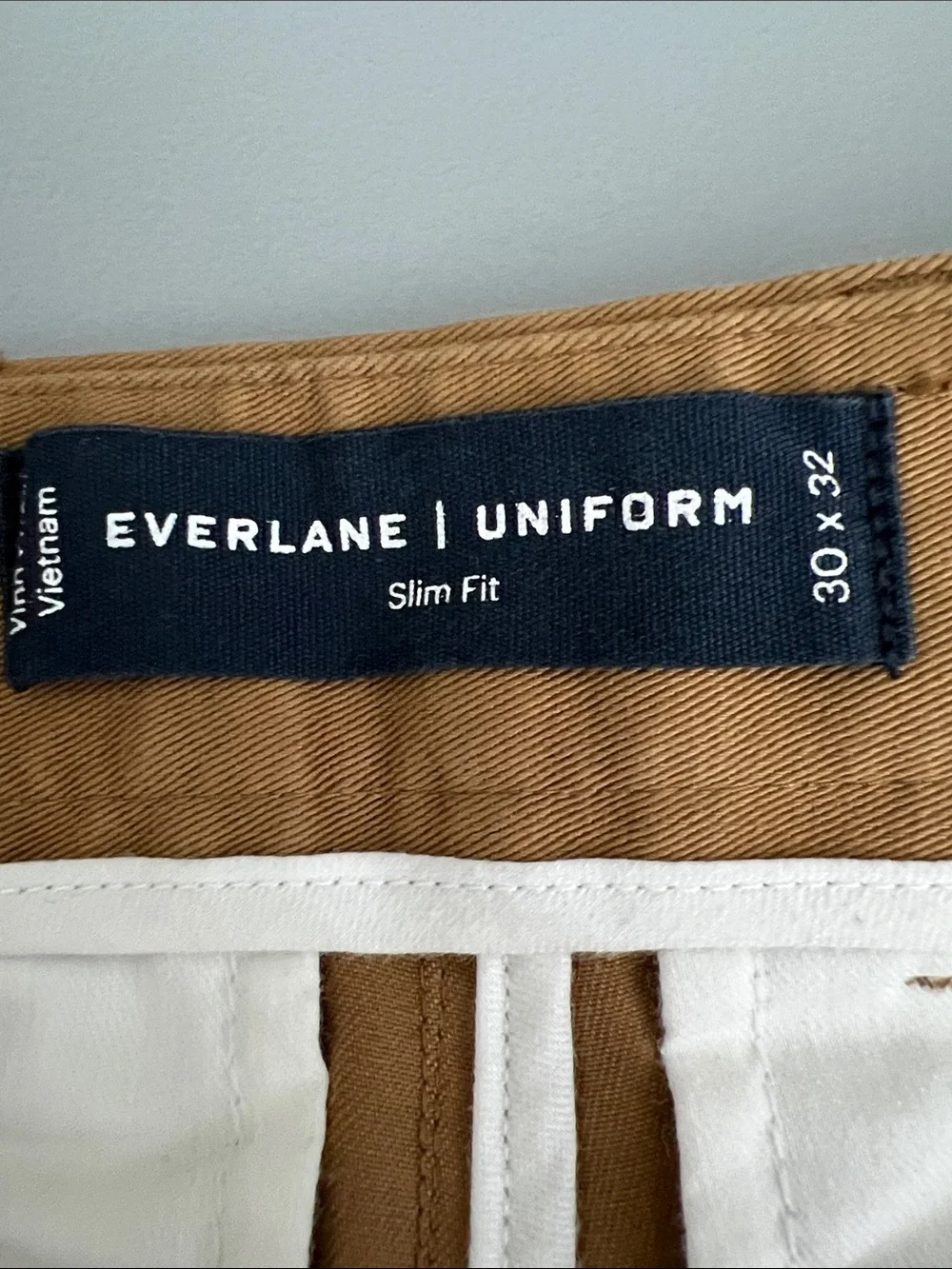 New Everlane THE PERFORMANCE CHINO  Slim Fit in Toasted Coconut Size 30 X 32